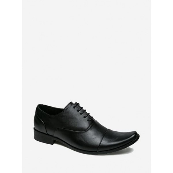 Upwarp Toe Business Faux Leather Shoes...