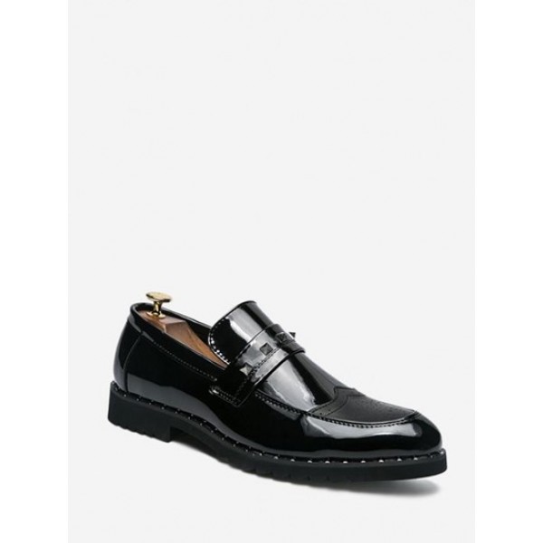 Wingtip Detail Slip On Business Leather ...