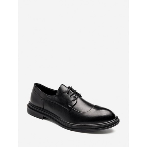 Lace-up Front Business Faux Leather Shoe...