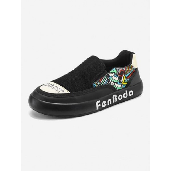 Letter Tribal Geometric Pattern Slip On ...