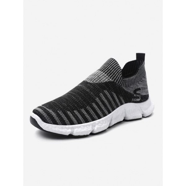 Knit Detail Breathable Sports Shoes