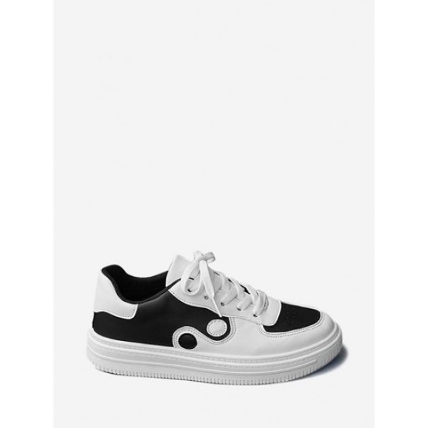 Yin And Yang Graphic Oriental Skate Shoe...