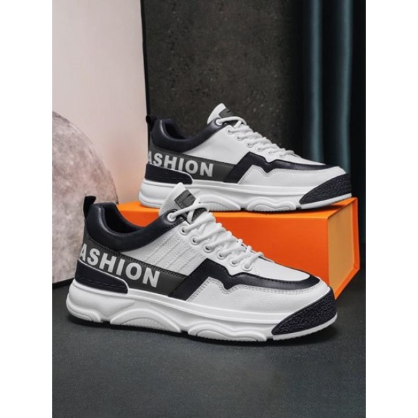 Colorblock Letter Casual Sneakers