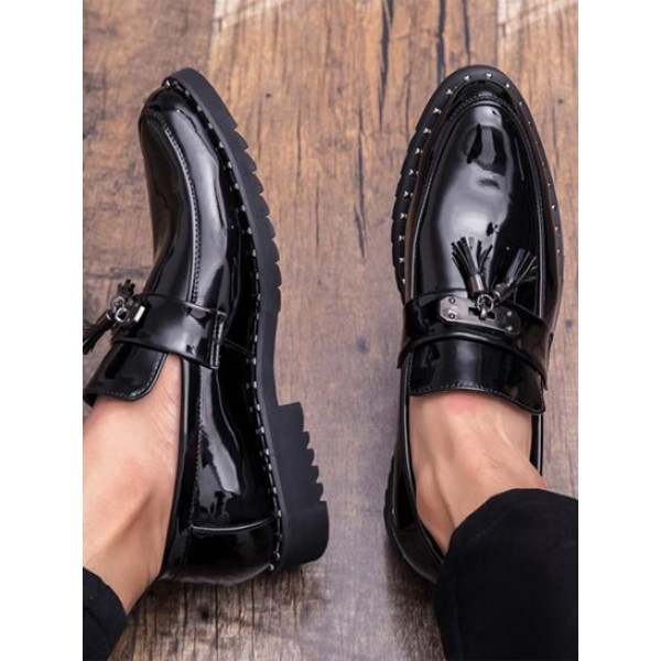 Fringe Decor Slip On Business Formal Shoes