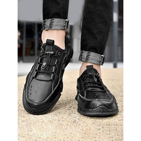 Men Mesh Spliced Slip On Casual Shoes