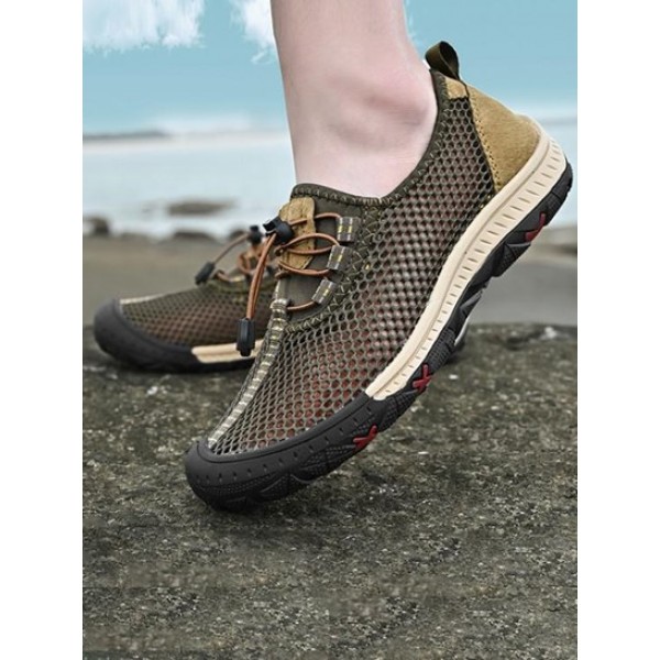 Mesh Breathable Drawstring Outdoor Shoes