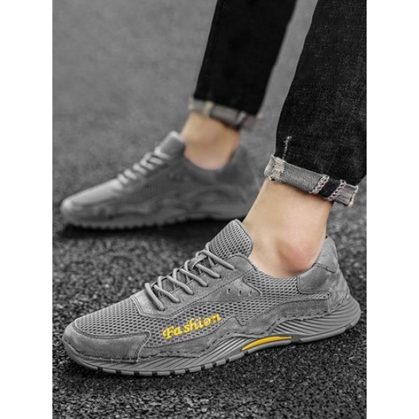 Casual Lace-up Anti-slip Mesh Shoes