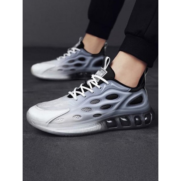 Ombre Lace Up Front Sports Shoes