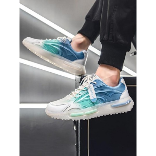 Ombre Mesh Letter Chunky Sneakers