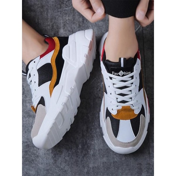 Color Spliced Casual Sports Shoes