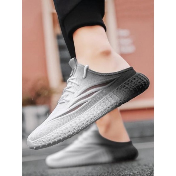 Breathable Ombre Color Half Casual Shoes