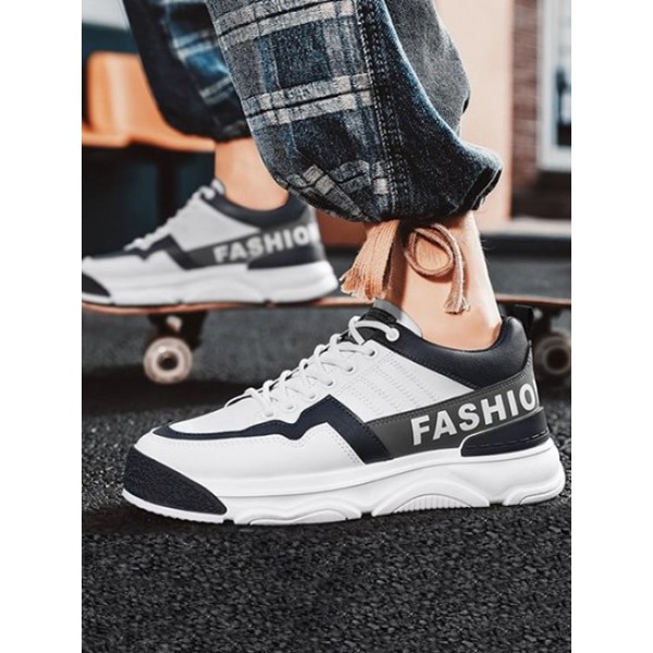 Colorblock Letter Casual Sneakers