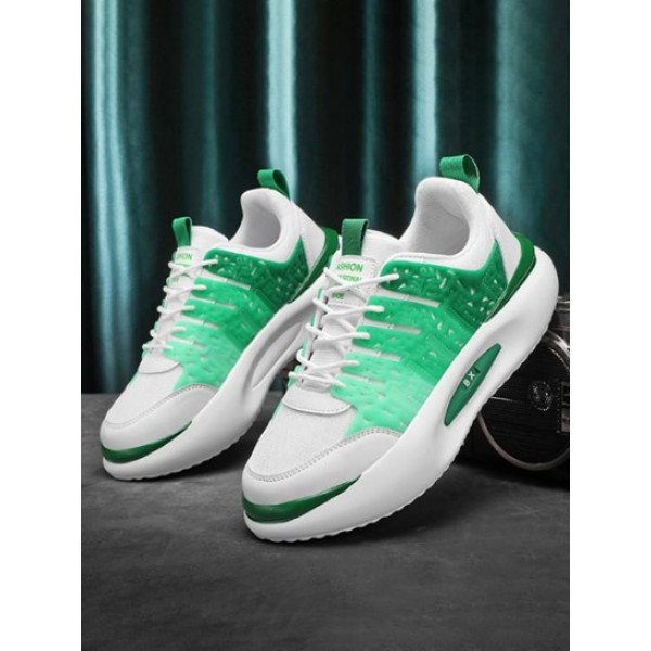 Colorblock Lace Up Chunky Style Sports Shoes