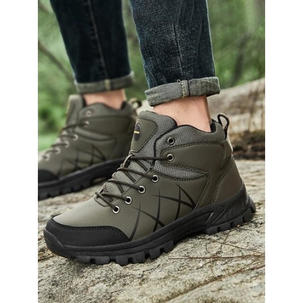 Lace-up Front Outdoor High-top Climbing Shoes