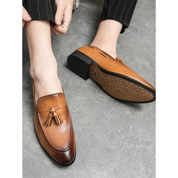 Tassel Embellish Slip On Business Shoes