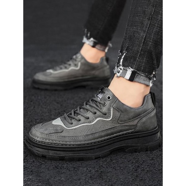 Letter Lace Up Casual Shoes