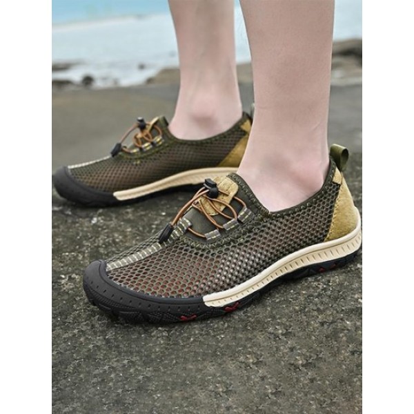 Mesh Breathable Drawstring Outdoor Shoes