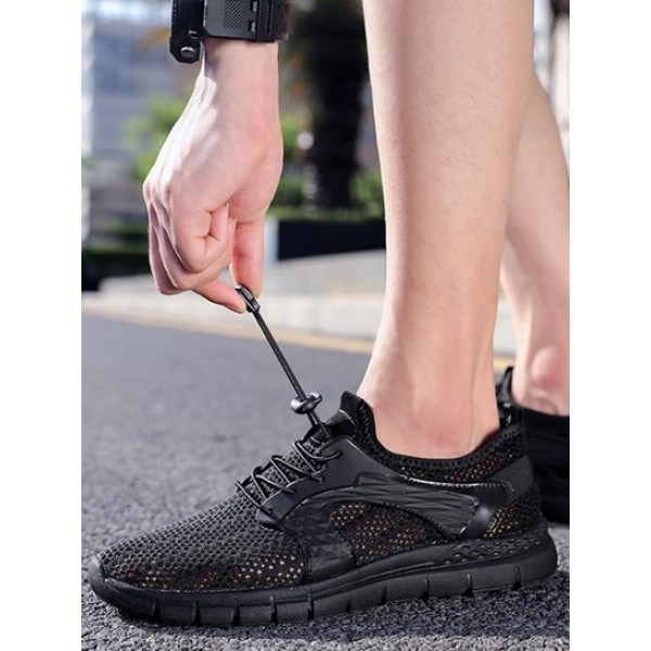 Drawstring Summer Breathable Mesh Shoes