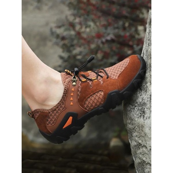 Breathable Drawstring Outdoor Mesh Shoes