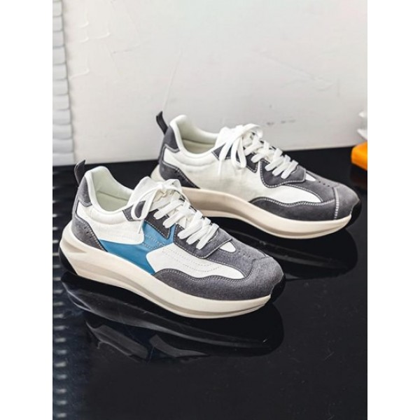 Colorblock Lace Up Front Sneakers