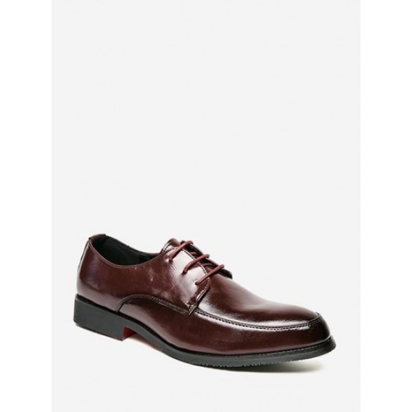 Lace-up Business Faux Leather Shoes