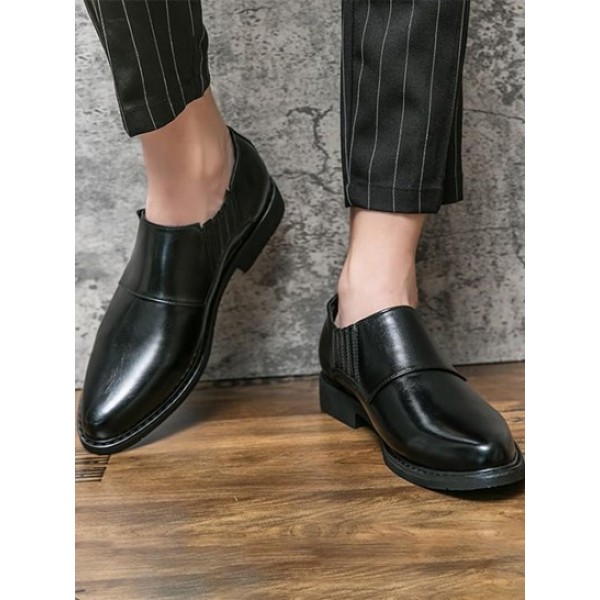 Low-top Pointed Toe Business Faux Leather Shoes