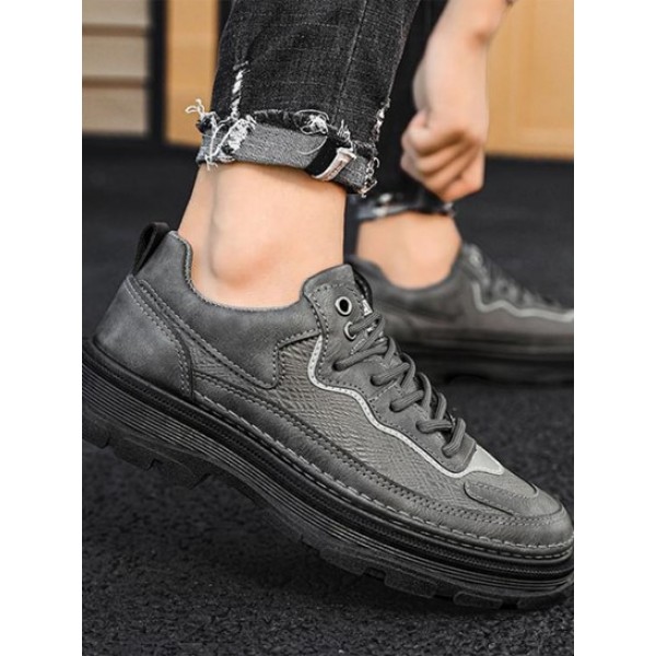 Letter Lace Up Casual Shoes