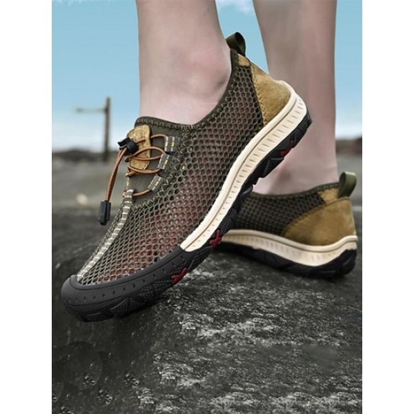 Mesh Breathable Drawstring Outdoor Shoes