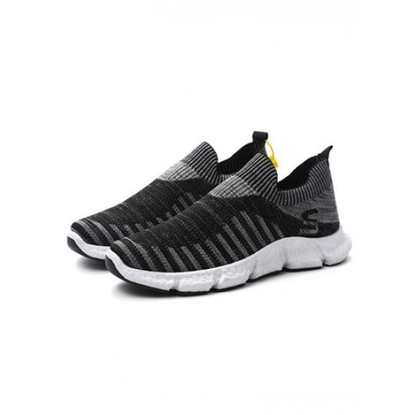 Knit Detail Breathable Sports Shoes