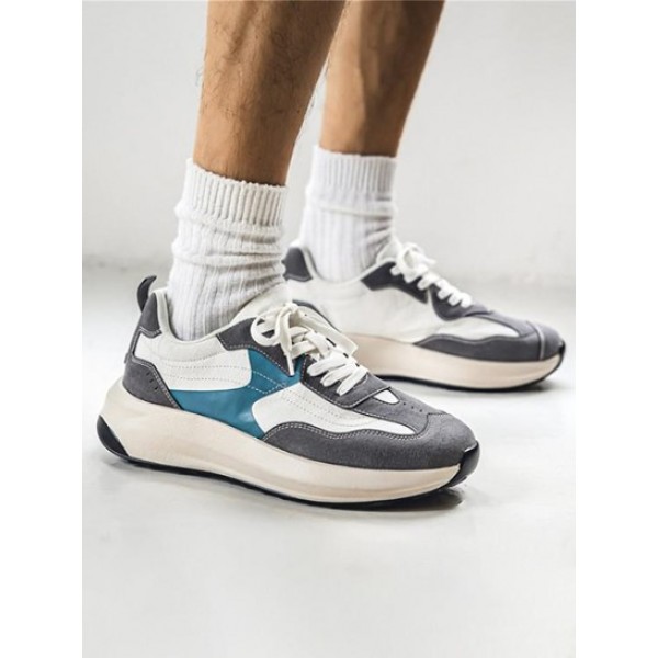 Colorblock Lace Up Front Sneakers