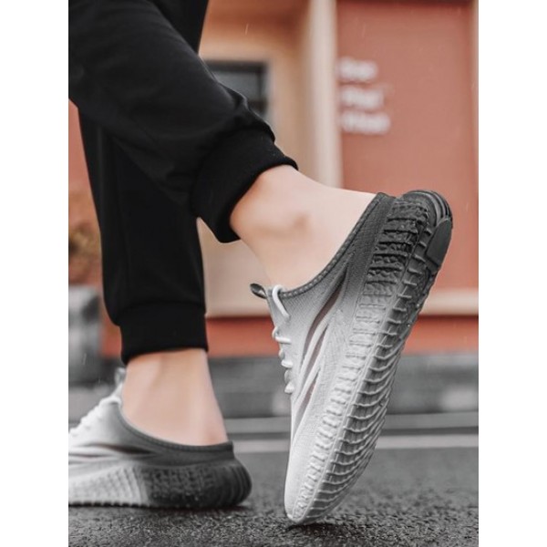 Breathable Ombre Color Half Casual Shoes