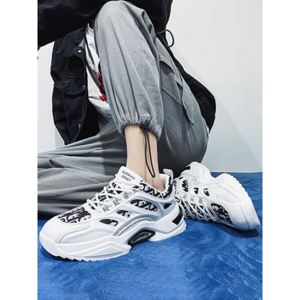 Breathable Patchwork Casual Clunky Sneakers